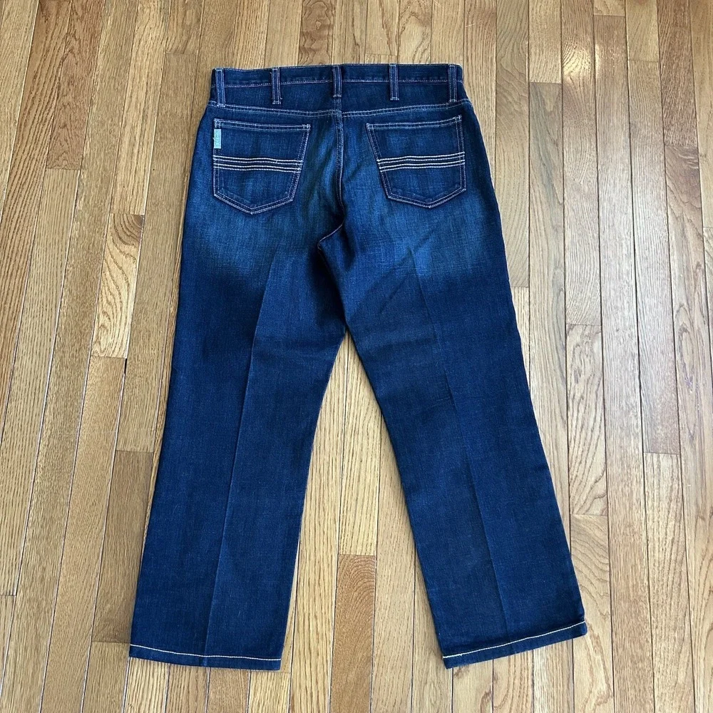 CINCH Mens Jeans‎ 31x30 (Actual 34x26) Dark Blue Bootcut Western Cowboy Stretch